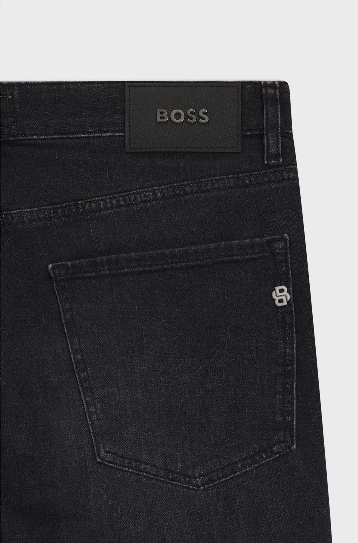 MAINE REGULAR-FIT JEANS IN SUPER-SOFT BLACK ITALIAN DENIM