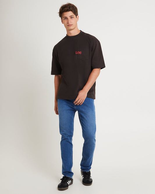 L-Three Relaxed Tapered Denim Jeans Maker Indigo