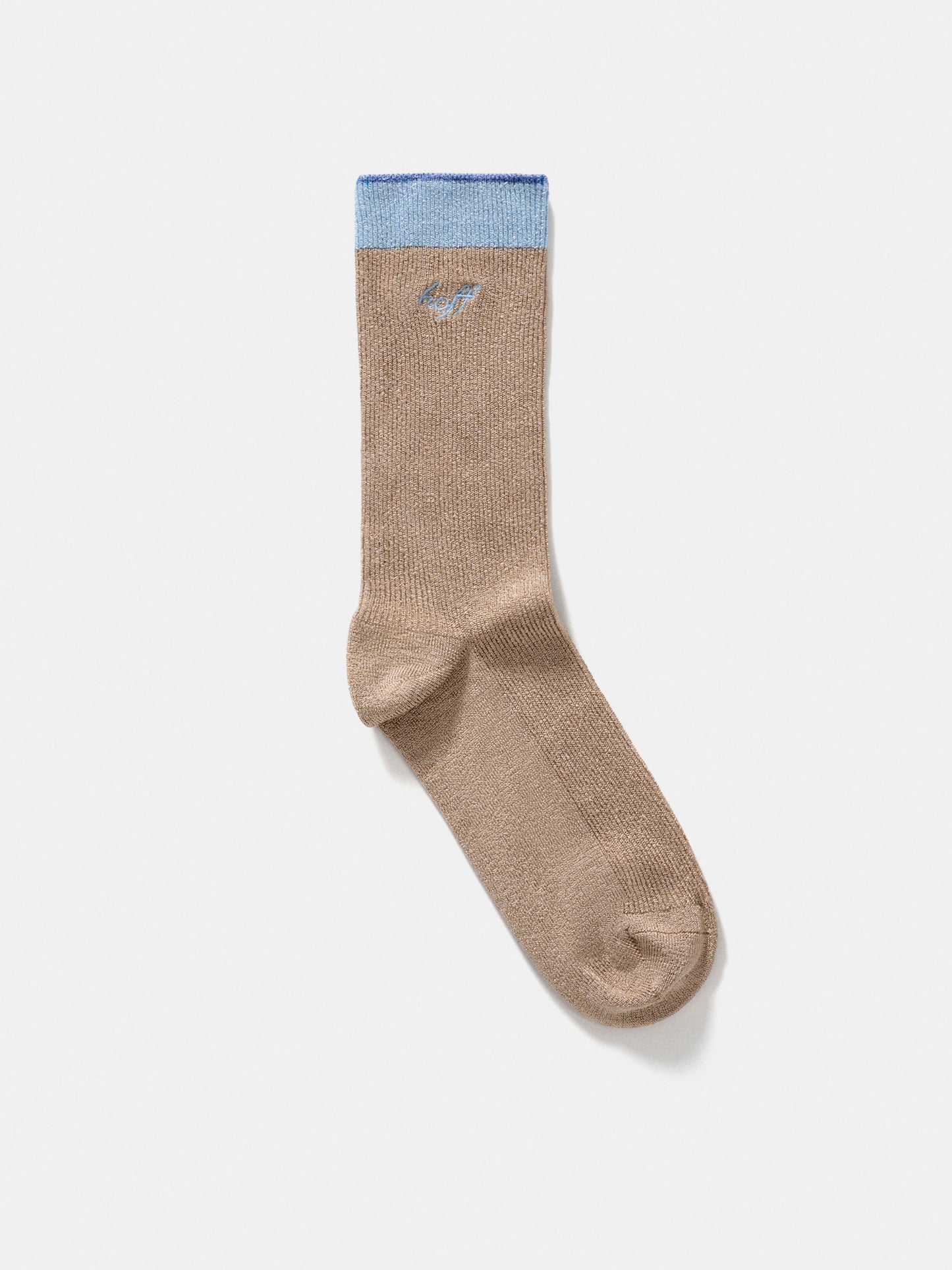 Camel-Light Blue Sock
