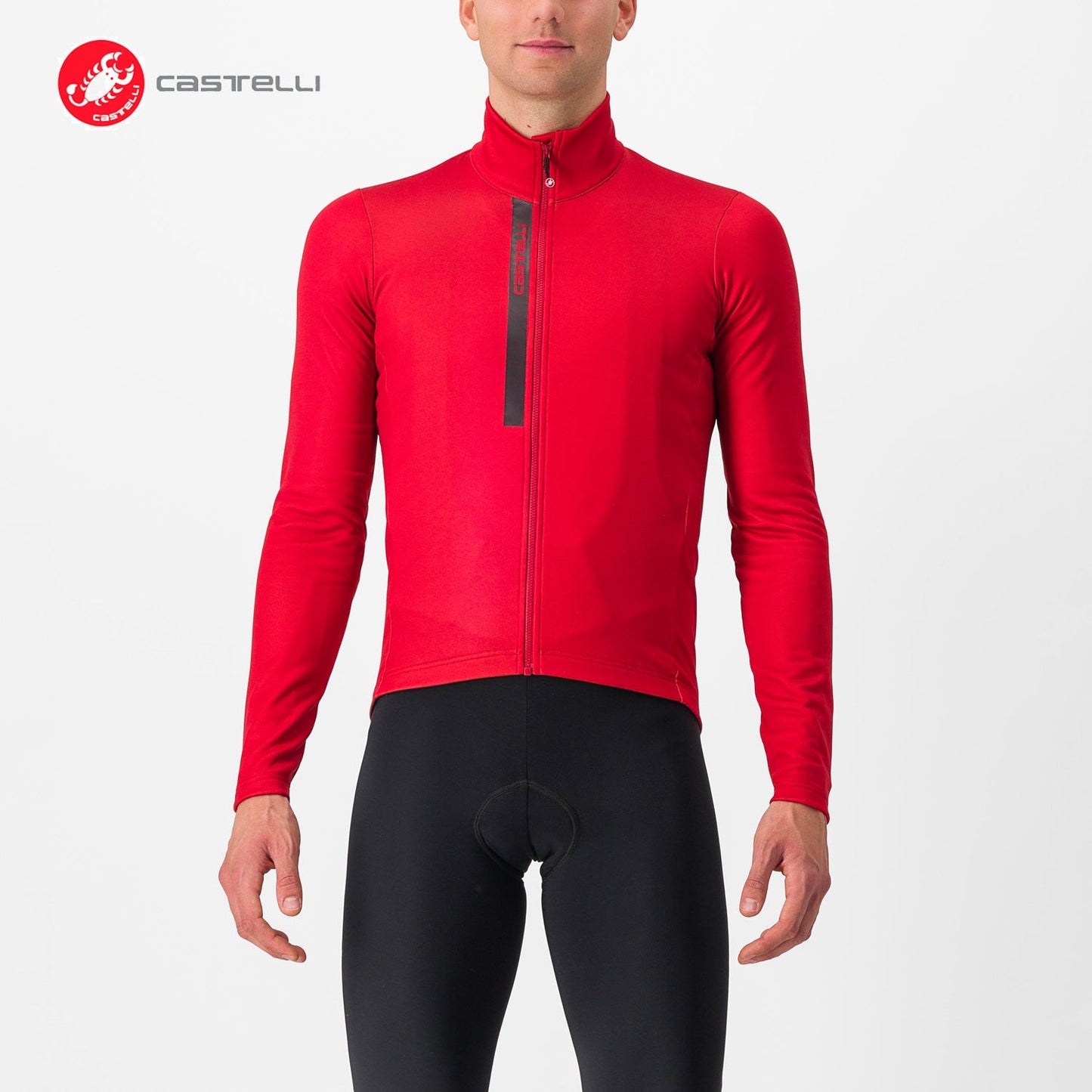ENTRATA THERMAL Long Sleeve Jersey : POMPEIAN RED/SILVER GRAY