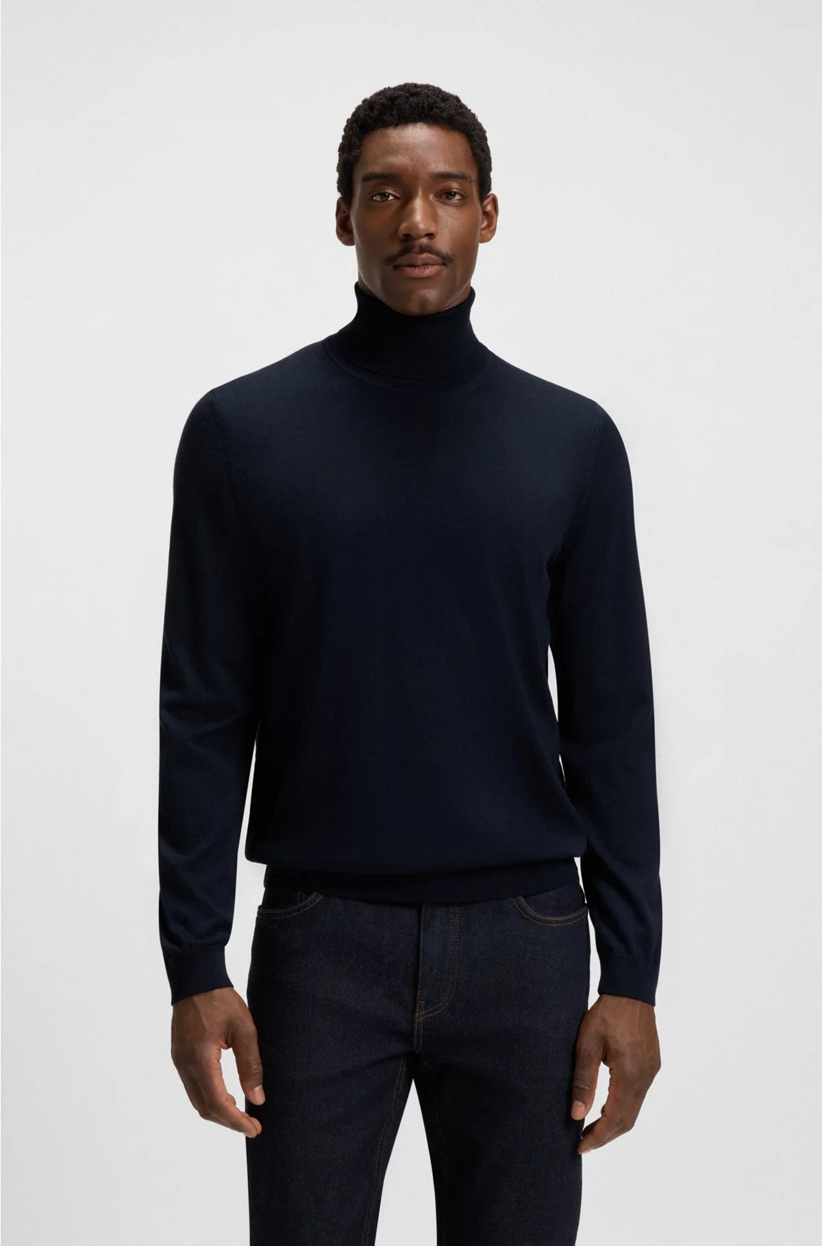 REGULAR-FIT ROLLNECK SWEATER IN MERINO WOOL