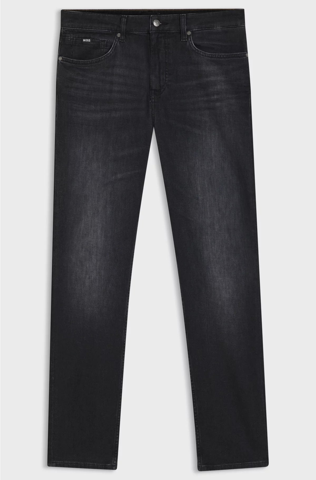 MAINE REGULAR-FIT JEANS IN SUPER-SOFT BLACK ITALIAN DENIM